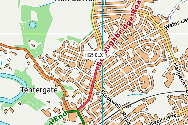 HG5 0LX map - OS VectorMap District (Ordnance Survey)