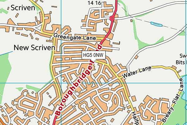 HG5 0NW map - OS VectorMap District (Ordnance Survey)