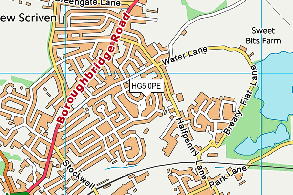 HG5 0PE map - OS VectorMap District (Ordnance Survey)