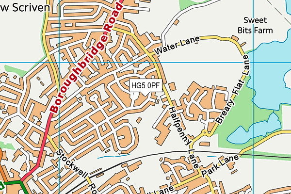 HG5 0PF map - OS VectorMap District (Ordnance Survey)