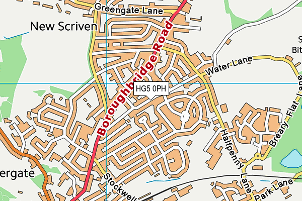 HG5 0PH map - OS VectorMap District (Ordnance Survey)