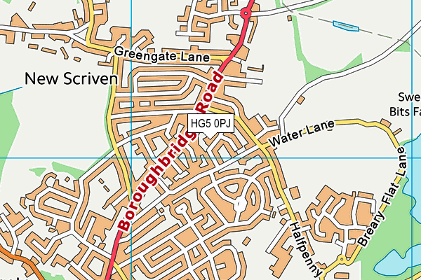 HG5 0PJ map - OS VectorMap District (Ordnance Survey)