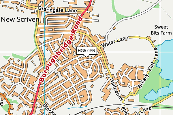 HG5 0PN map - OS VectorMap District (Ordnance Survey)