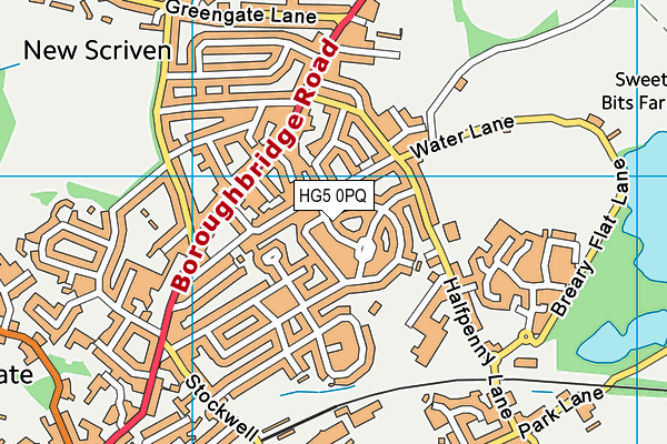 HG5 0PQ map - OS VectorMap District (Ordnance Survey)