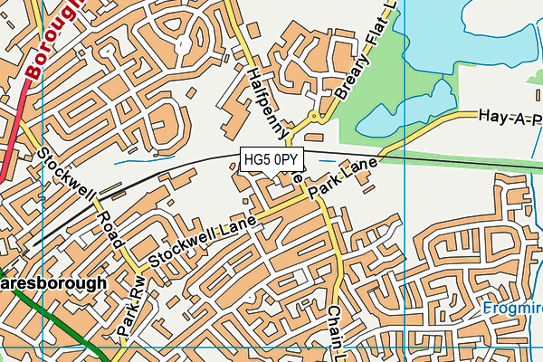 HG5 0PY map - OS VectorMap District (Ordnance Survey)