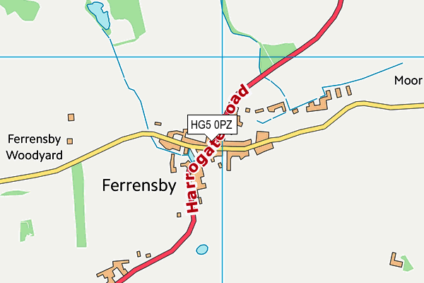 HG5 0PZ map - OS VectorMap District (Ordnance Survey)