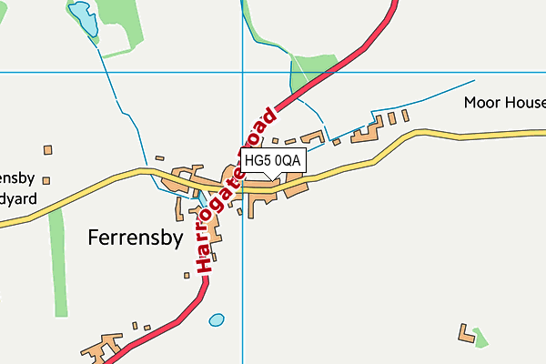 HG5 0QA map - OS VectorMap District (Ordnance Survey)