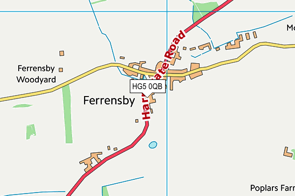 HG5 0QB map - OS VectorMap District (Ordnance Survey)