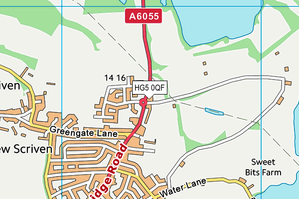 HG5 0QF map - OS VectorMap District (Ordnance Survey)