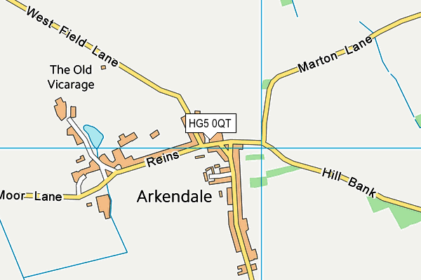 HG5 0QT map - OS VectorMap District (Ordnance Survey)