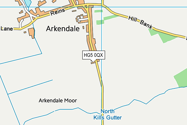 HG5 0QX map - OS VectorMap District (Ordnance Survey)