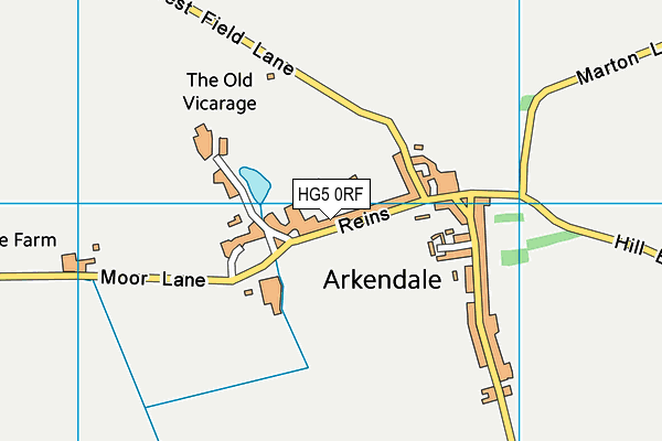 HG5 0RF map - OS VectorMap District (Ordnance Survey)