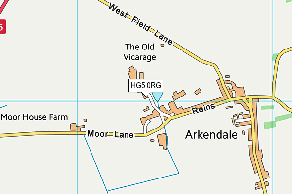 HG5 0RG map - OS VectorMap District (Ordnance Survey)