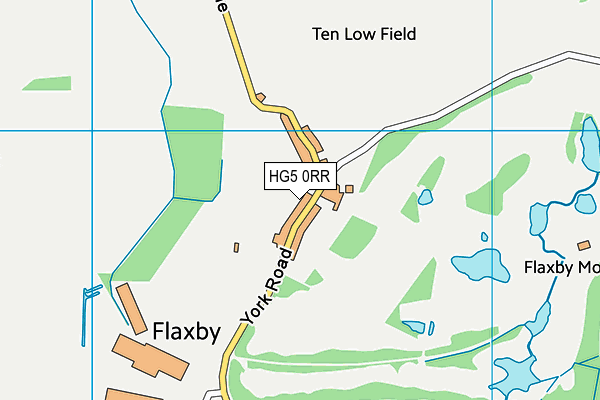 Flaxby Golf Club (Closed) map (HG5 0RR) - OS VectorMap District (Ordnance Survey)