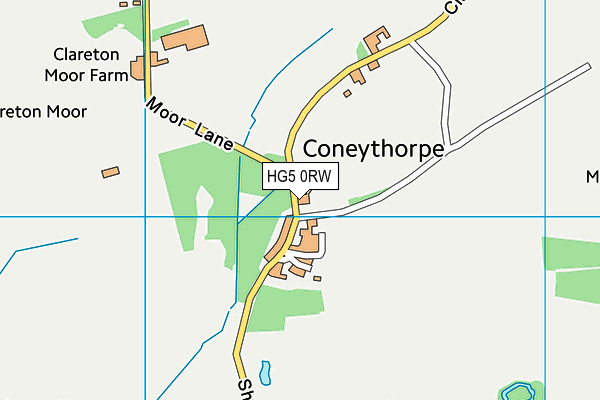 HG5 0RW map - OS VectorMap District (Ordnance Survey)