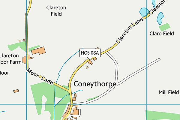 HG5 0SA map - OS VectorMap District (Ordnance Survey)