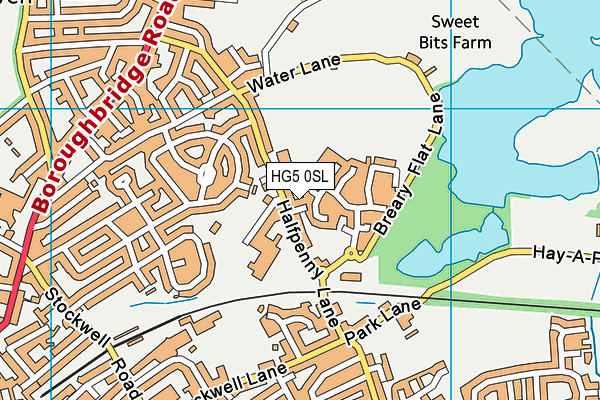 Meadowside Academy map (HG5 0SL) - OS VectorMap District (Ordnance Survey)