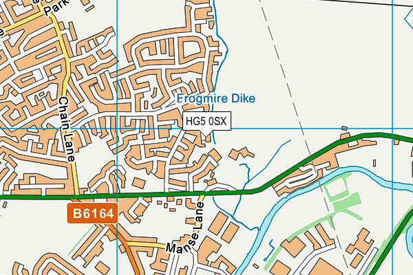 HG5 0SX map - OS VectorMap District (Ordnance Survey)