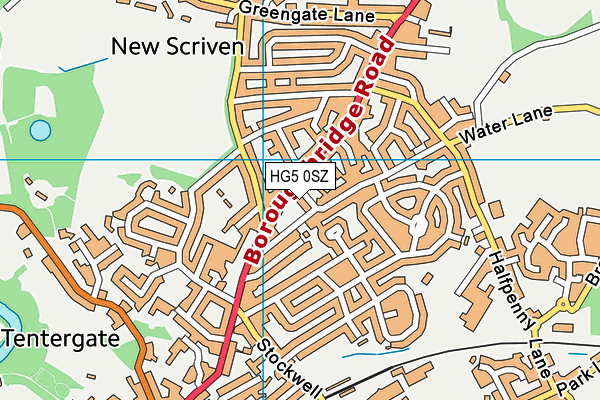 HG5 0SZ map - OS VectorMap District (Ordnance Survey)