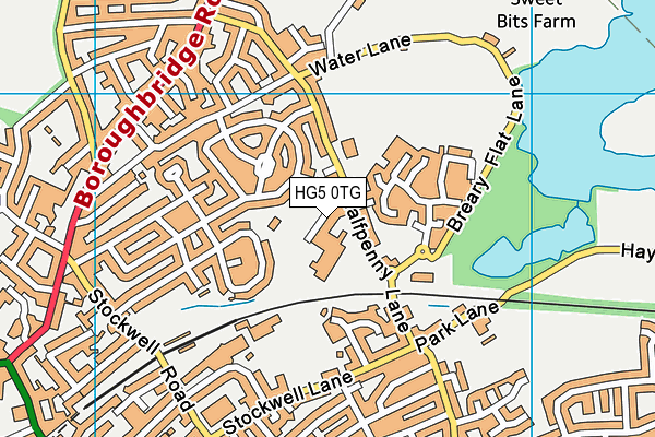 King George V Playing Field (Knaresborough) map (HG5 0TG) - OS VectorMap District (Ordnance Survey)