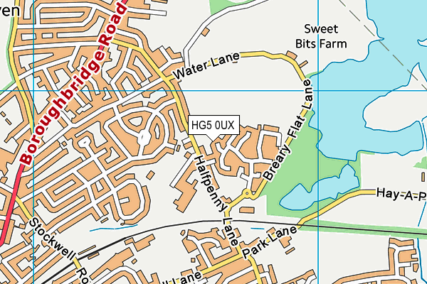 HG5 0UX map - OS VectorMap District (Ordnance Survey)
