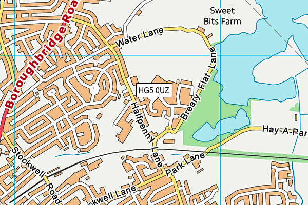 HG5 0UZ map - OS VectorMap District (Ordnance Survey)
