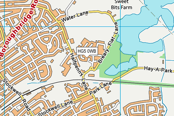 HG5 0WB map - OS VectorMap District (Ordnance Survey)