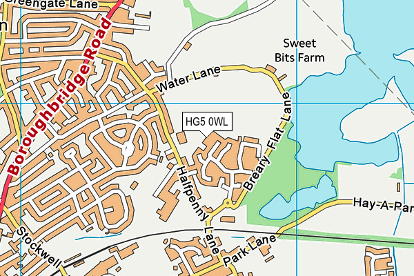 HG5 0WL map - OS VectorMap District (Ordnance Survey)