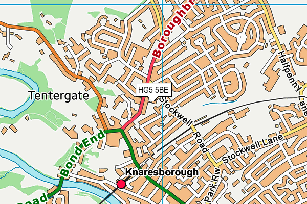 HG5 5BE map - OS VectorMap District (Ordnance Survey)