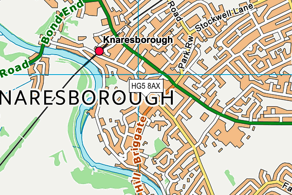 HG5 8AX map - OS VectorMap District (Ordnance Survey)