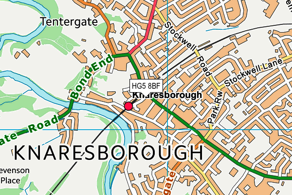 HG5 8BF map - OS VectorMap District (Ordnance Survey)