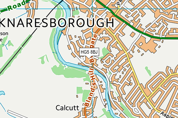 HG5 8BJ map - OS VectorMap District (Ordnance Survey)