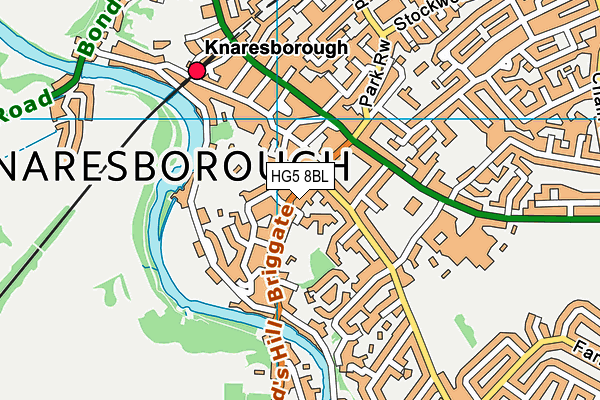 HG5 8BL map - OS VectorMap District (Ordnance Survey)