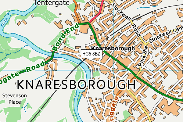 HG5 8BZ map - OS VectorMap District (Ordnance Survey)