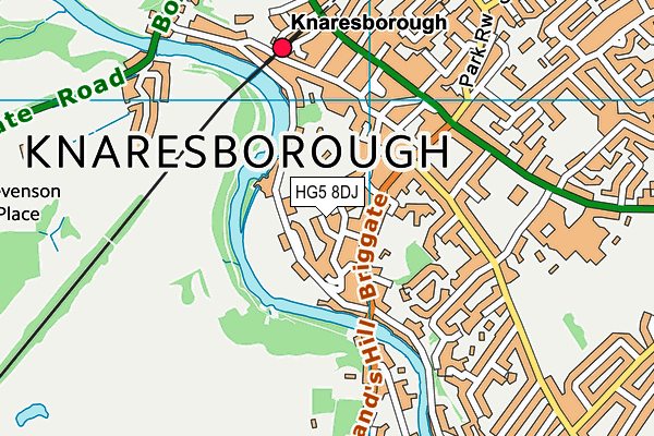 HG5 8DJ map - OS VectorMap District (Ordnance Survey)