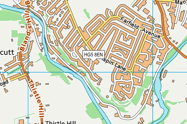 HG5 8EN map - OS VectorMap District (Ordnance Survey)