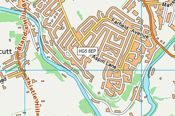Knaresborough Cricket Club map (HG5 8EP) - OS VectorMap District (Ordnance Survey)