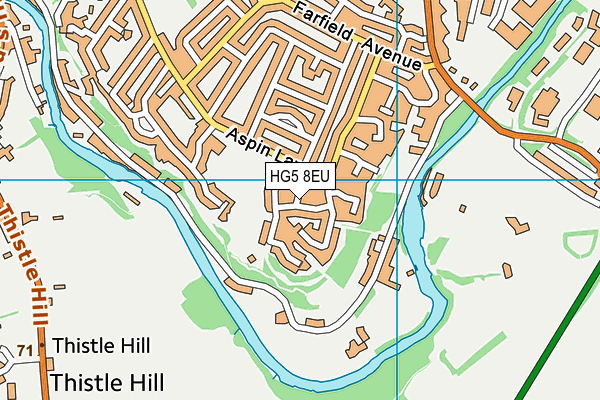 HG5 8EU map - OS VectorMap District (Ordnance Survey)