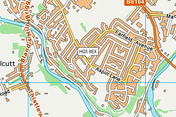 HG5 8EX map - OS VectorMap District (Ordnance Survey)