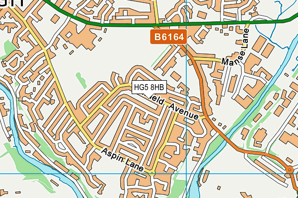 HG5 8HB map - OS VectorMap District (Ordnance Survey)