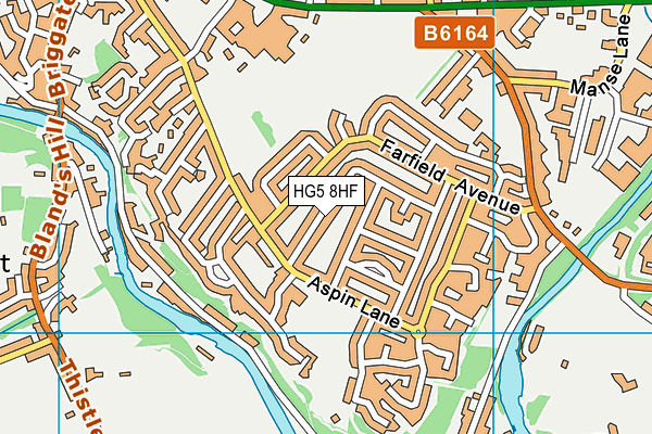 HG5 8HF map - OS VectorMap District (Ordnance Survey)