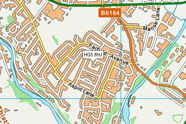 HG5 8HJ map - OS VectorMap District (Ordnance Survey)