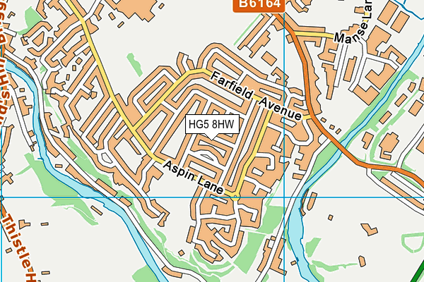 HG5 8HW map - OS VectorMap District (Ordnance Survey)