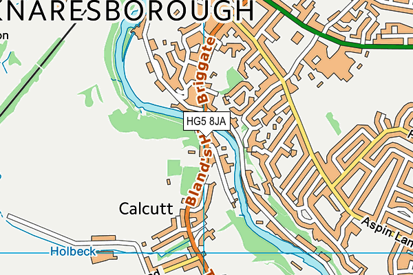 HG5 8JA map - OS VectorMap District (Ordnance Survey)