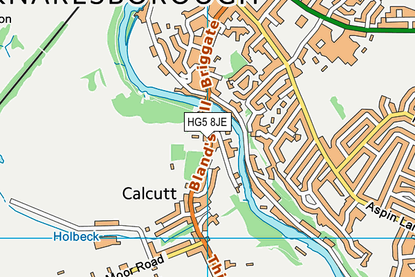 HG5 8JE map - OS VectorMap District (Ordnance Survey)