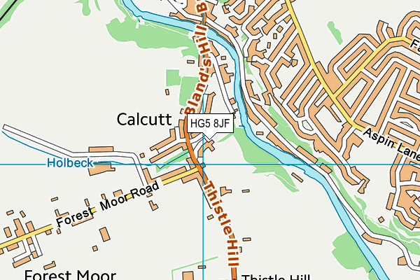 HG5 8JF map - OS VectorMap District (Ordnance Survey)