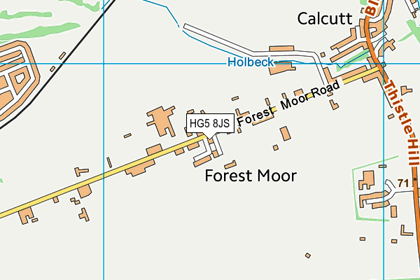 HG5 8JS map - OS VectorMap District (Ordnance Survey)