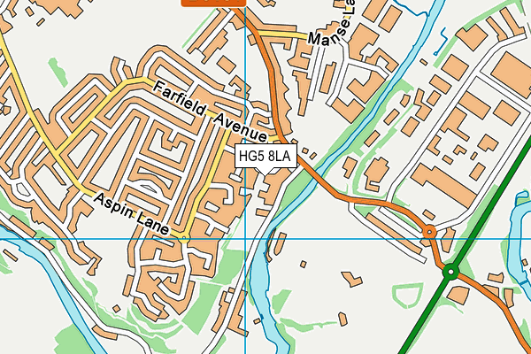 HG5 8LA map - OS VectorMap District (Ordnance Survey)