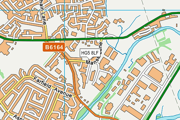 HG5 8LF map - OS VectorMap District (Ordnance Survey)