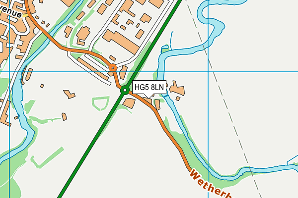 HG5 8LN map - OS VectorMap District (Ordnance Survey)